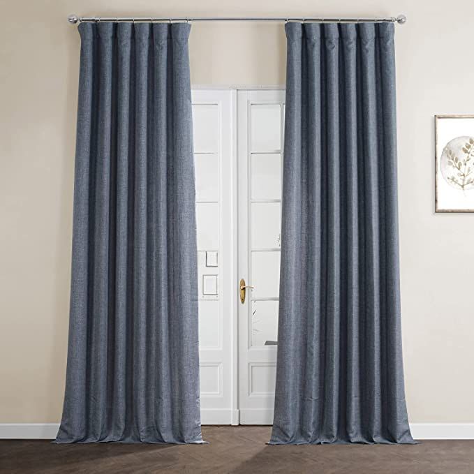 HPD Half Price Drapes Italian Linen Curtains for Living Room 50 X 96 (1 Panel), FLCH-FM20258-96, ... | Amazon (US)