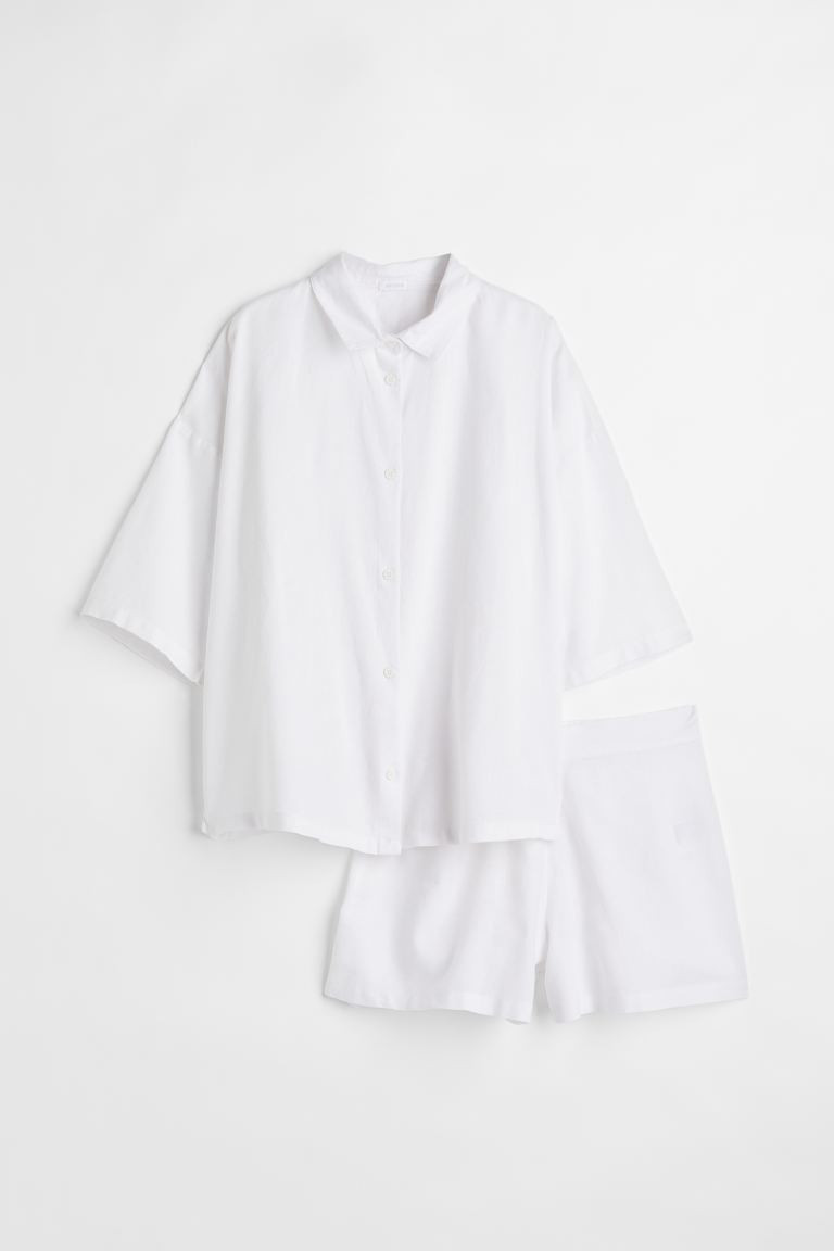 Linen-blend pyjamas | H&M (DE, AT, CH, NL, FI)