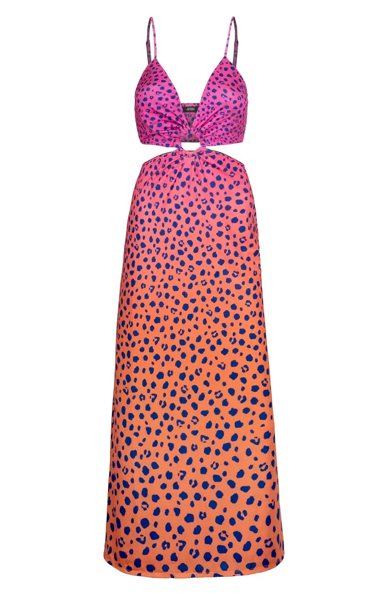Rogue Leopard Ombré Cutout Maxi Dress | Nordstrom