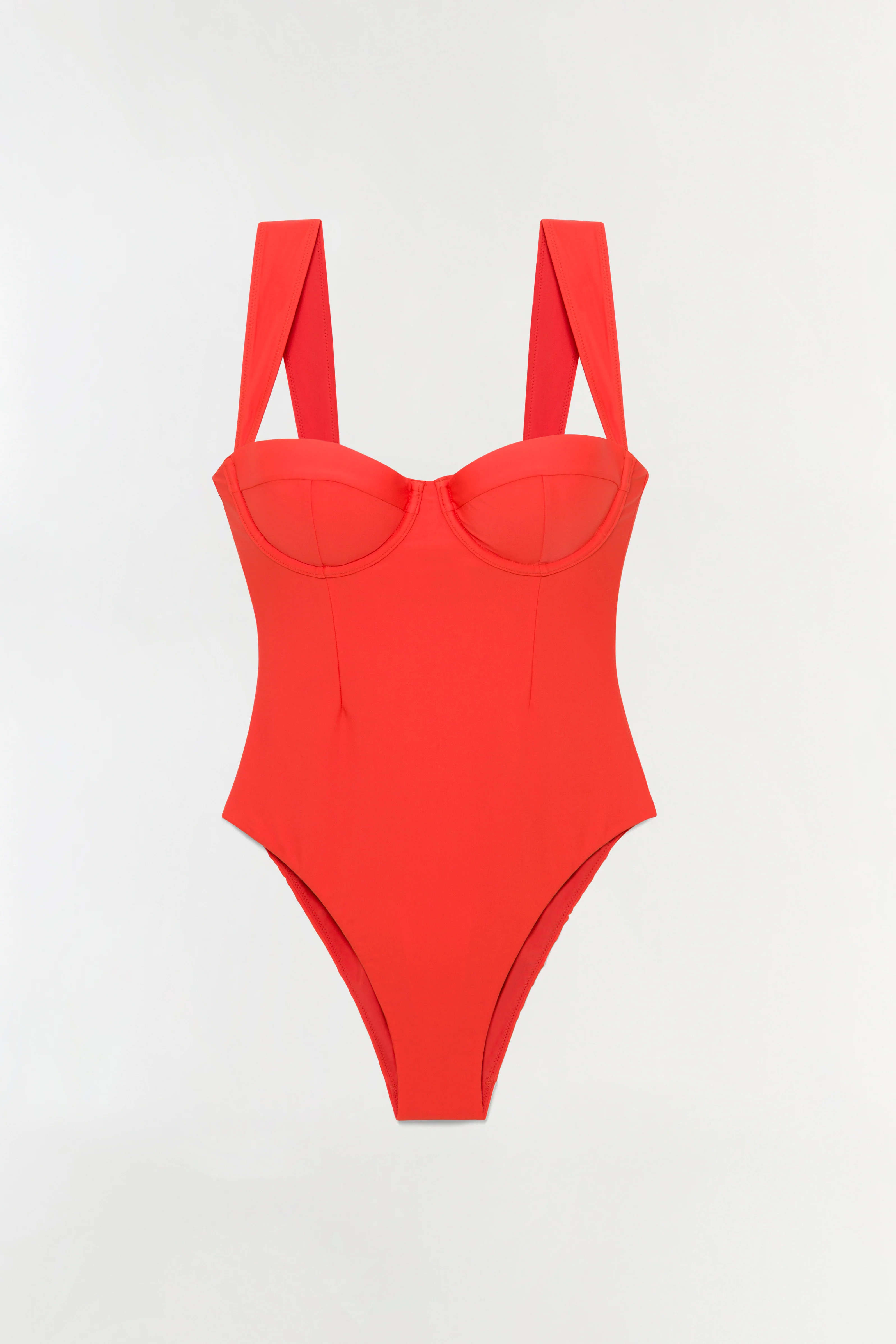 SIMKHAI Women's Kyle Bustier One Piece Swimsuit in Lobster, Size Medium | Simkhai