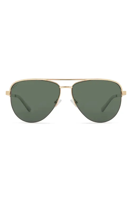 DIFF Tate 59mm Polarized Aviator Sunglasses in Gold at Nordstrom | Nordstrom