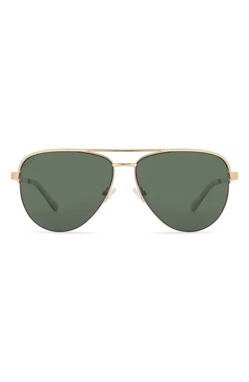 DIFF Tate 59mm Polarized Aviator Sunglasses in Gold at Nordstrom | Nordstrom