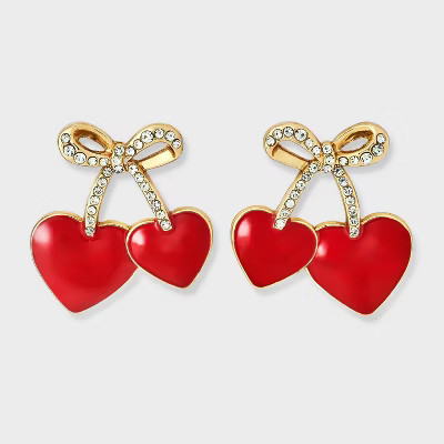 SUGARFIX By BaubleBar Sweet Sweet Devotion Earrings - Red | Target