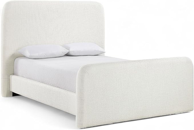 Meridian Furniture B1221Cream-F Fira Collection Modern | Contemporary Bed with Rich Polyester Lin... | Amazon (US)