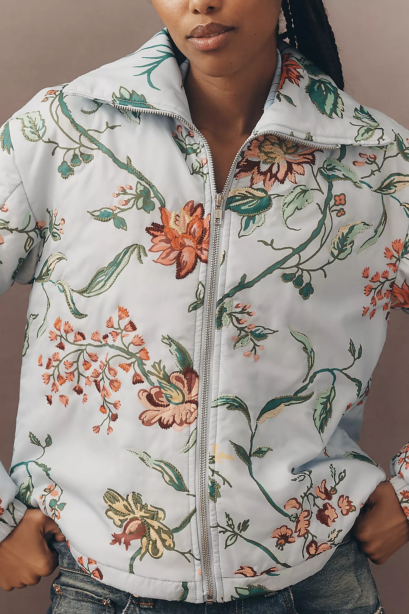 The Dahlia Floral Bomber Jacket | Anthropologie (US)