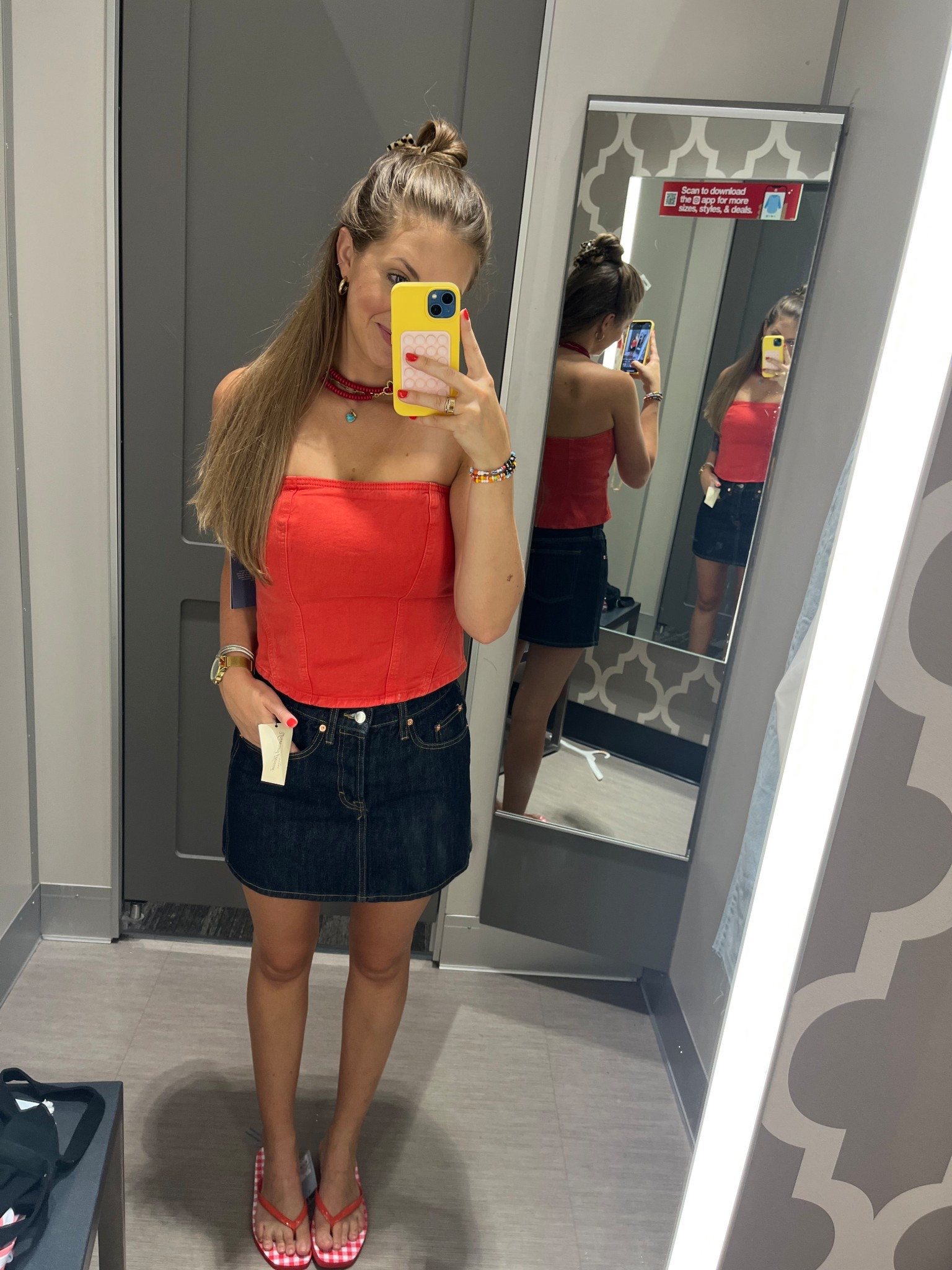 Target 4th of July outfit options 
Red denim corset top: medium 
Denim skirt: size 4 

#LTKSeasonal #LTKFindsUnder50 #LTKStyleTip