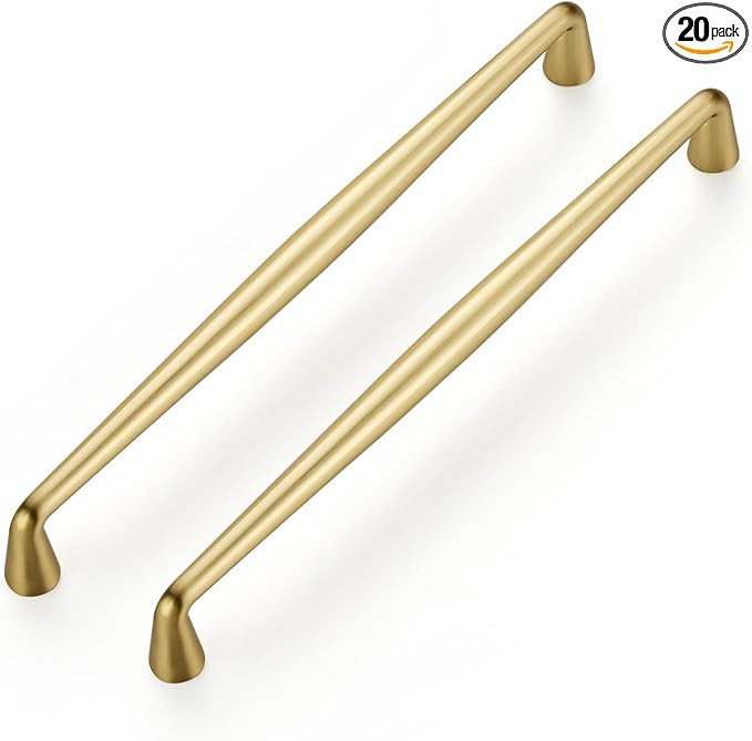 Ravinte Brushed Gold Cabinet Handles Solid Handles,7-1/2 Inch,20 Pack | Amazon (US)