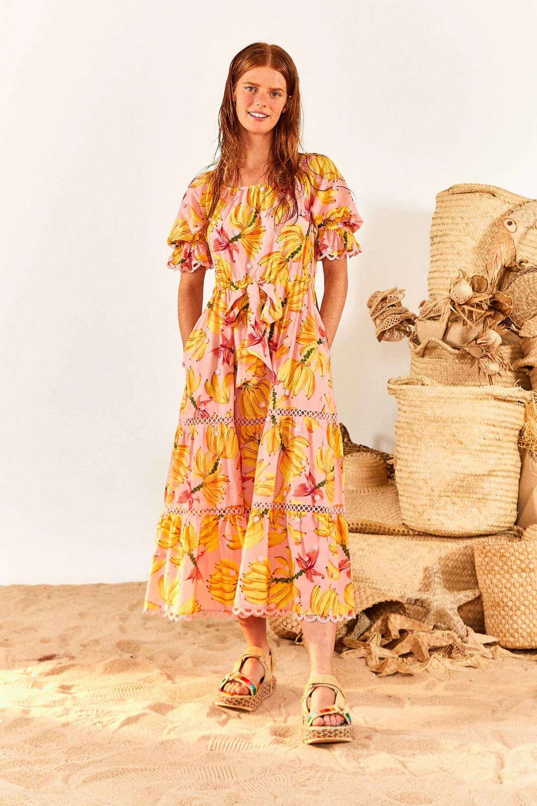 Banana Taste Midi Dress | FarmRio (US)