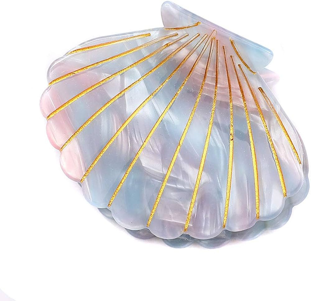 Shell Jaw Clip Hair Claw Clip Clamps Resin Hair Clips Marble Pattern Hairpins Hair Accessories fo... | Amazon (US)