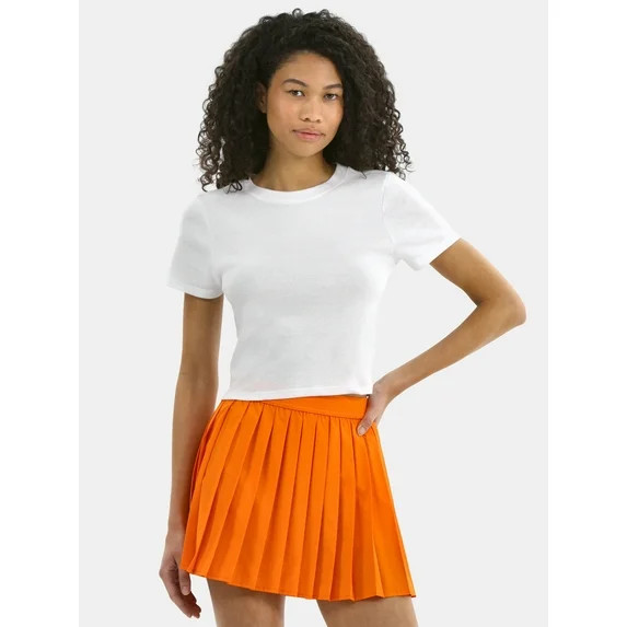 No Boundaries Game Day Cropped Tee, Women's - Walmart.com | Walmart (US)