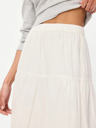 Lace-Trim Maxi Skirt | Old Navy (US)
