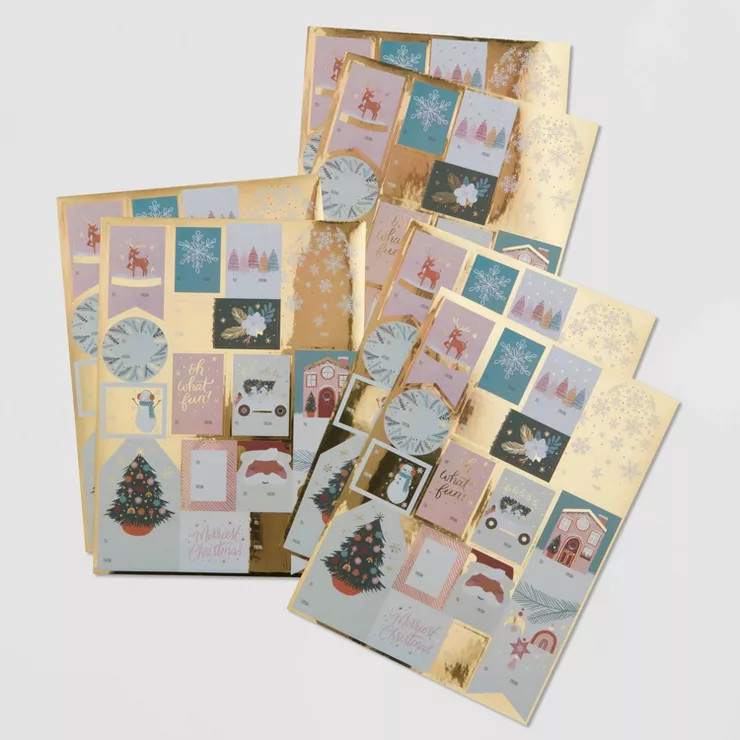 90ct Peel & Stick Gift Tag Gold/Pink/Blue - Wondershop™ | Target