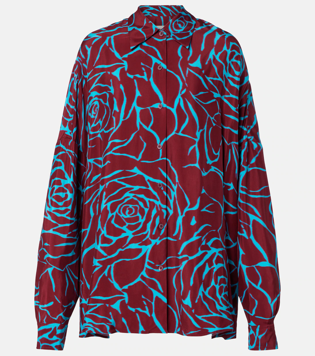 Printed oversized satin shirt | Mytheresa (DACH)