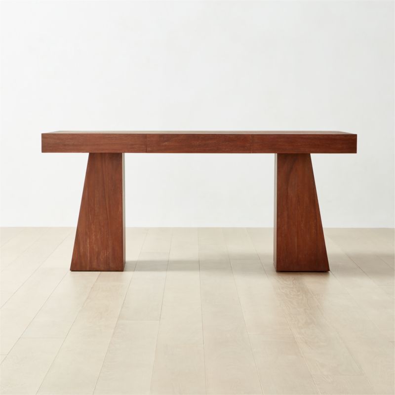 Ridge Modern Cerused Acacia Wood Desk with Drawer | CB2 | CB2
