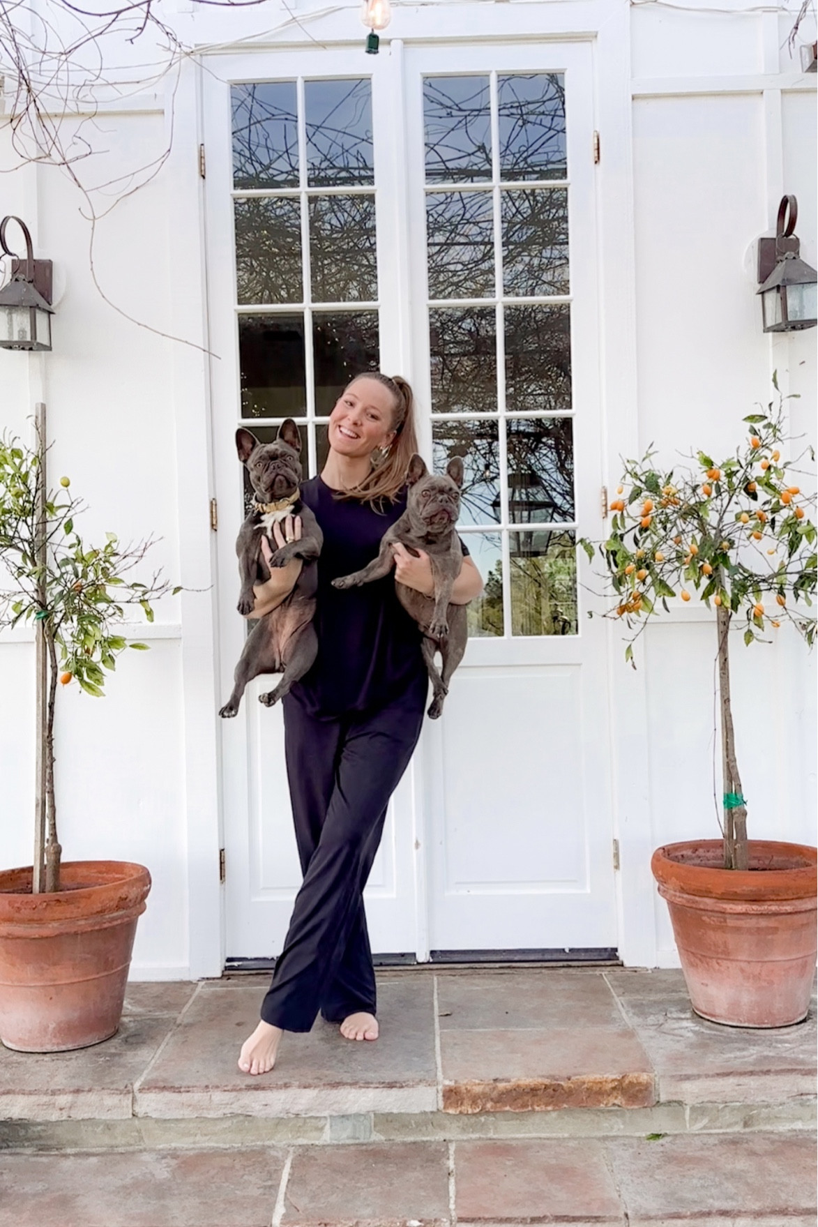 I love this Skims oversized boyfriend collection! I am usually a M & I am wearing a M! I would probably size down to a S and it would still be oversized if I were to order again! The material is soft and comfortable