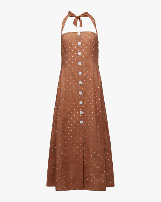 Halter Micro Polka Dot Button Up Midi | We Wore What