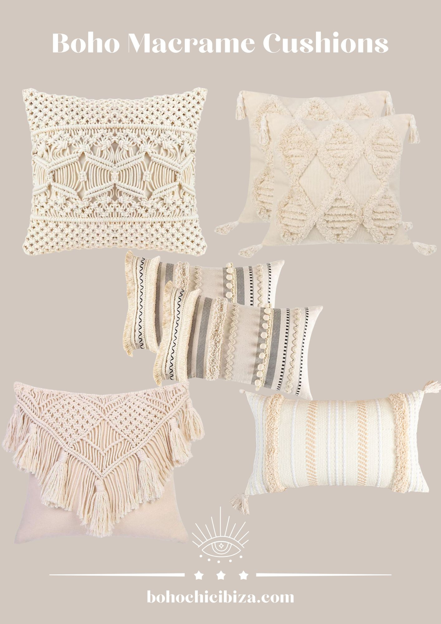 Cojines de macramé para una decoración Boho Chic | Boho Chic Ibiza  

 #LTKespana #LTKeurope #LTKhome