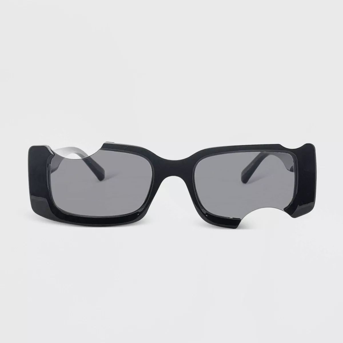 Women's Plastic Rectangle Cutout Sunglasses - Wild Fable™ Black | Target