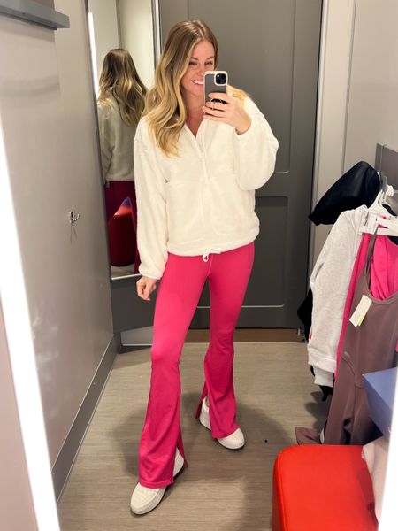 Target activewear is currently 30% off with Target circle in the  app! Love these ribbed flares and this sweatshirt feels like a dream! Wearing S in the pants.  XS in the sweatshirt  

#LTKfitness #LTKsalealert #LTKfindsunder50