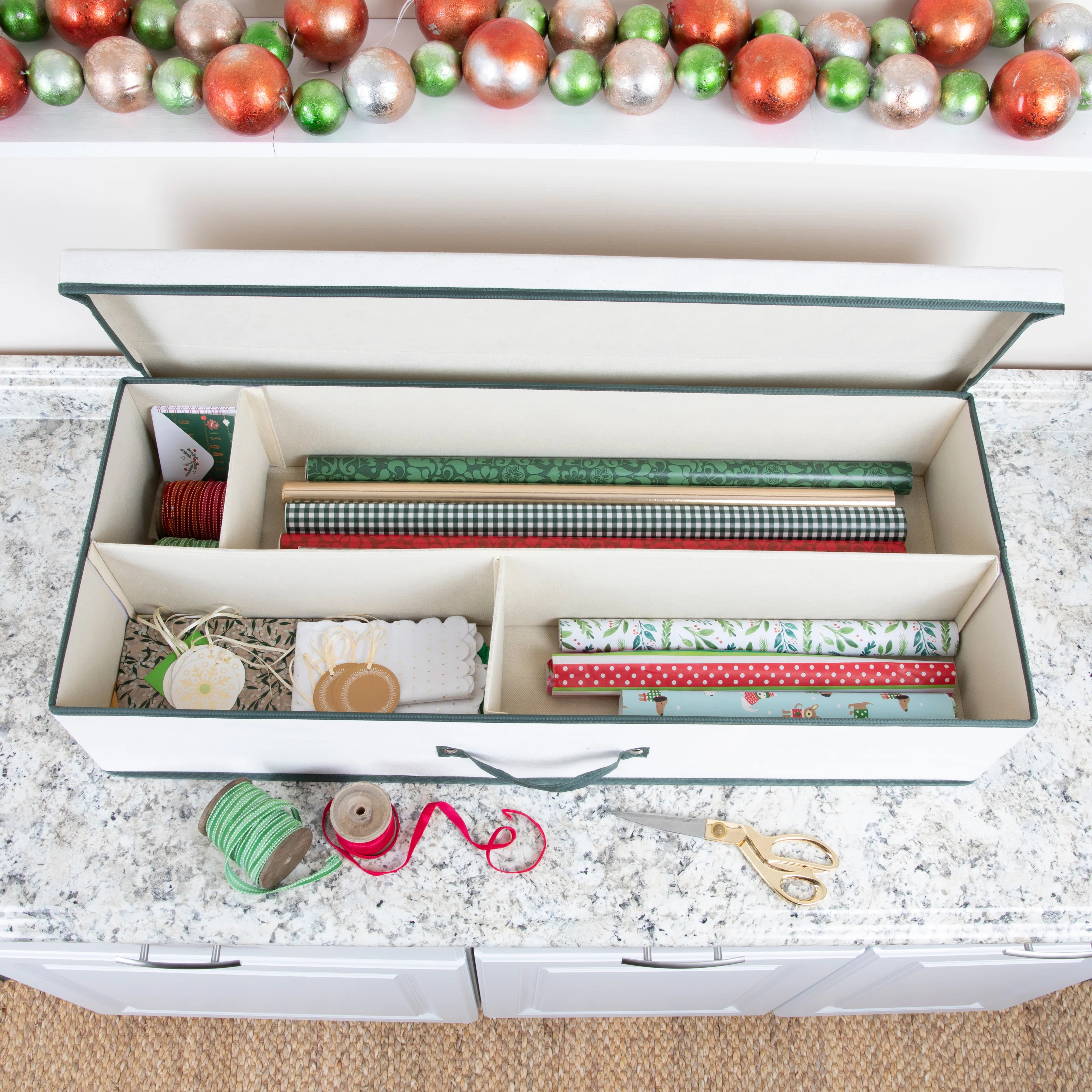 Maye Gift Wrap Organizer With Lid | Wayfair North America