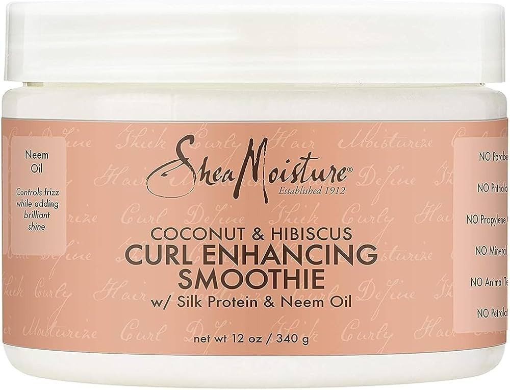 SheaMoisture Smoothie Curl Enhancing Cream for Thick, Curly Hair Coconut and Hibiscus Sulfate and... | Amazon (US)