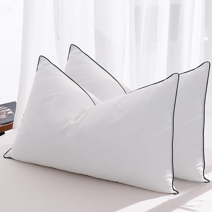 Feather Down Pillows King Size Set of 2, Luxury Hotel Collection Bed Pillow 2 Pack, Airyfil™ Po... | Amazon (US)