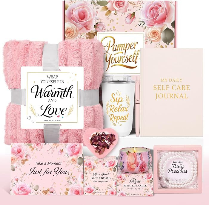 Self Care Gifts for Women Get Well Soon Gift Baskets, Unique Birthday Gifts Spa Care Package, Rel... | Amazon (US)