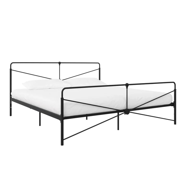 Queer Eye Leopold Modern Metal Bed, King Size, Black | Walmart (US)