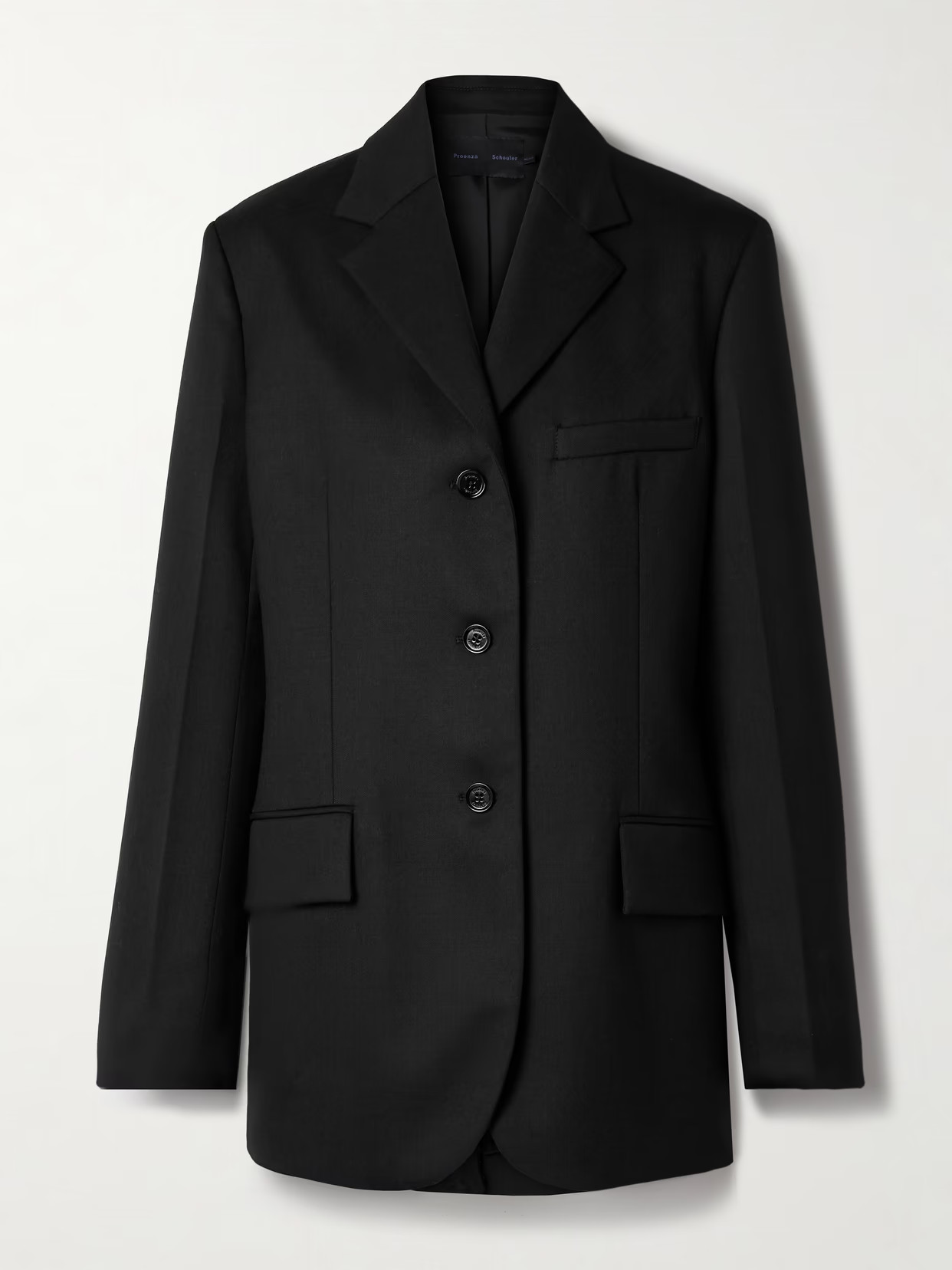 Proenza Schouler - Archer Wool-blend Twill Blazer - Black | NET-A-PORTER (UK & EU)