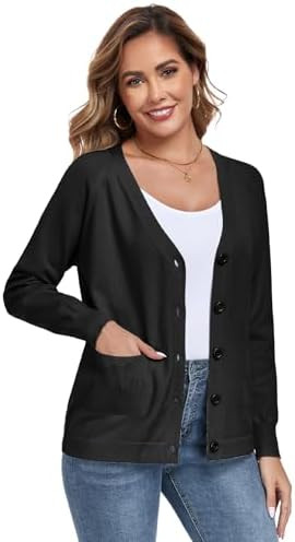 TownCat Cardigan Sweaters for Women, 2025 Fall Fashion Knit Oversized Sweaters Cardigans with Poc... | Amazon (US)