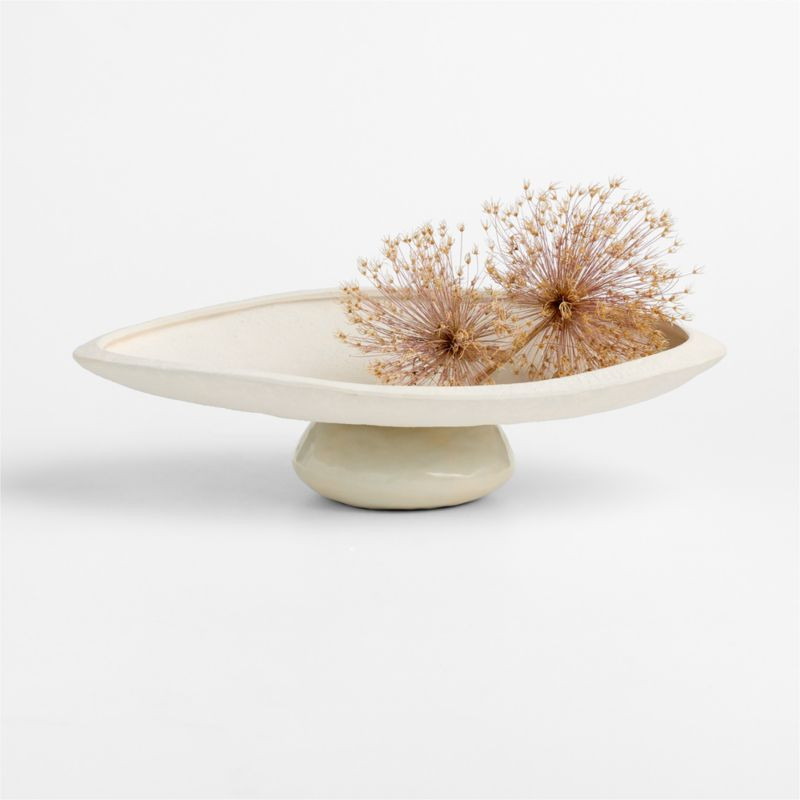 Pompeii White Decorative Centerpiece Bowl | Crate & Barrel
