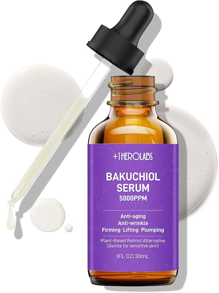 Bakuchiol Retinol Serum for Face - Retinol Alternative for Sensitive Skin with Vitamin E, Hyaluro... | Amazon (US)