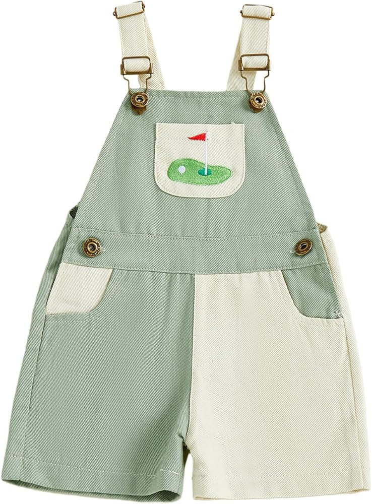 Toddler Baby Boy Colorful Overalls Golf Outfit Hole In One Golf Romper Kids Suspender Shorts Jump... | Amazon (US)