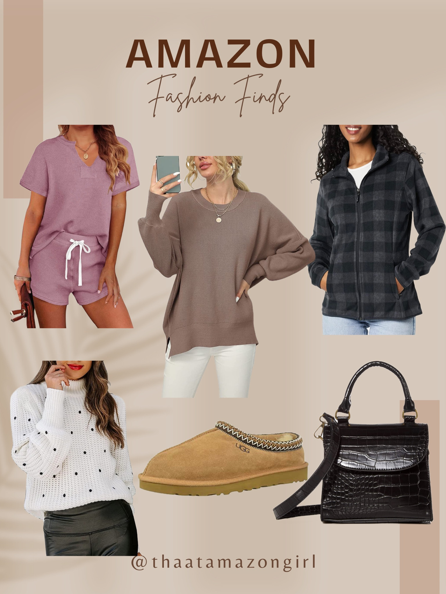 Amazon fashion, winter fashion, Uggs, ugh boots, black handbag, sweaters, jackets, coats, winter sweaters, loungewear set, matching set, winter style, amazon winter fashion

#LTKSeasonal #LTKstyletip #LTKsalealert