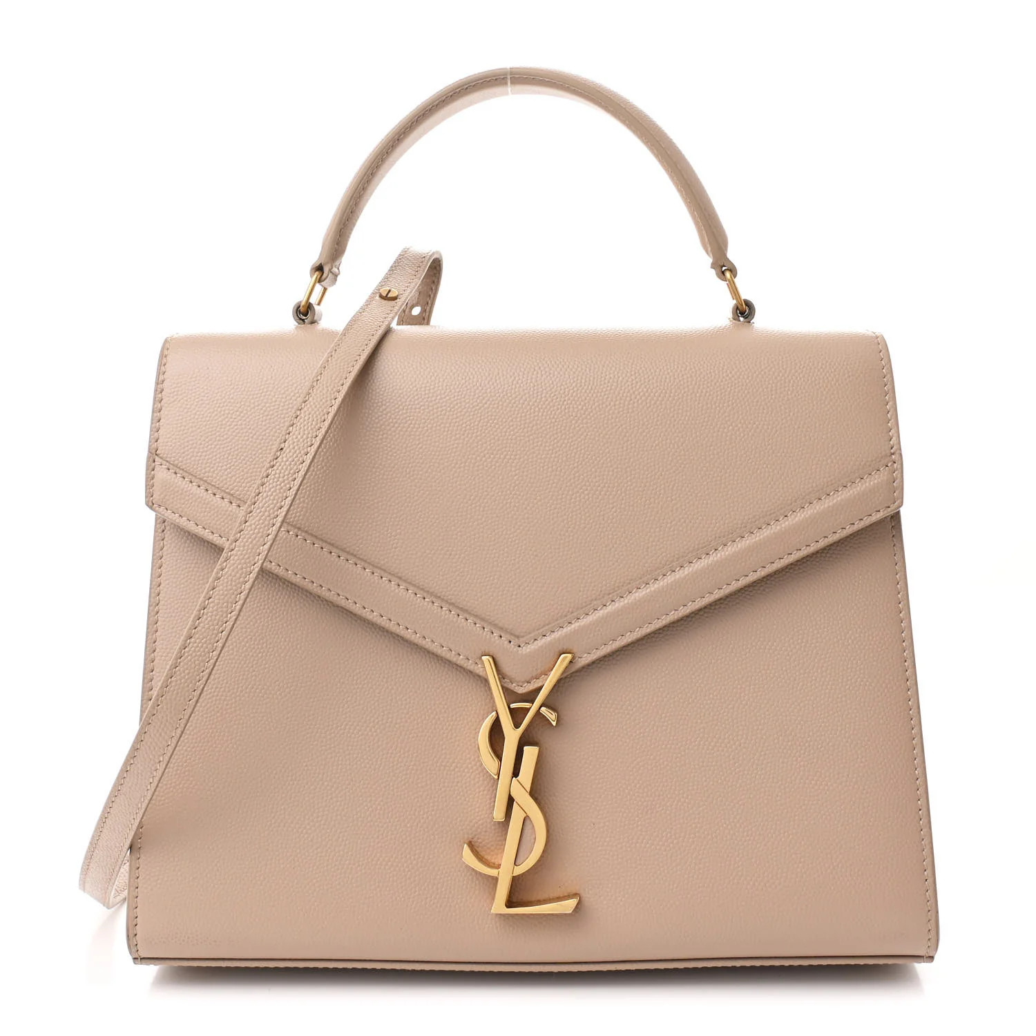 Grain de Poudre Medium Classic Monogram Cassandra Top Handle Dark Beige | FASHIONPHILE (US)