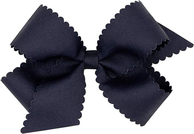 Wee Ones Girl's Grosgrain Bow with Scalloped Edge | Amazon (US)
