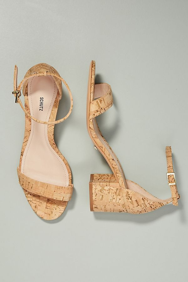 Schutz Chimes Cork Heeled Sandals | Anthropologie (US)