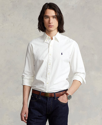 Men's Garment-Dyed Oxford Shirt | Macy's