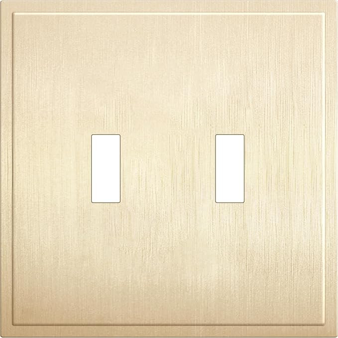 LIDER Modern Ogee Edge Screwless Wall Plate, Mid-Size 2-Gang Toggle Cover 4.88” x 4.92”, Cont... | Amazon (US)