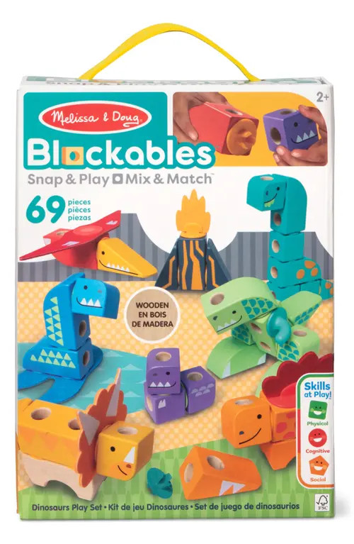 Melissa & Doug Blockables Dinos 69-Piece Snap & Play Set at Nordstrom | Nordstrom
