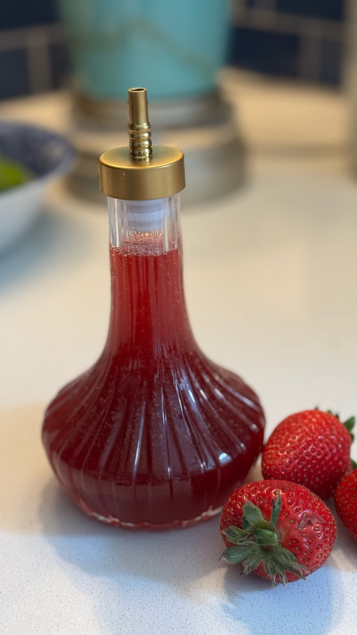 Homemade strawberry syrup 
Perfect for dirty sodas, lattes and mixed drinks. Super easy to make !

Strawberry Syrup Recipe 
1 cup of water 
1 cup of granulated sugar 
2 cups of chopped strawberries

Step one
Combine water and sugar in a saucepan over medium-high heat; stir until sugar is dissolved. Mix strawberries into saucepan and bring to a boil; boil for 10 minutes.

Step two
Reduce heat to medium-low; simmer until strawberries are mushy and sauce is thick, about 10 minutes. Strain liquid into a bottle and refrigerate.
#dirtysodarecipes  #strawberry #strawberrysyrup #cooking #homemade