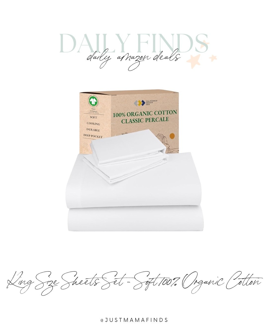 Daily amazon deals! King 100% cotton sheets 

#LTKHome #LTKU #LTKSaleAlert