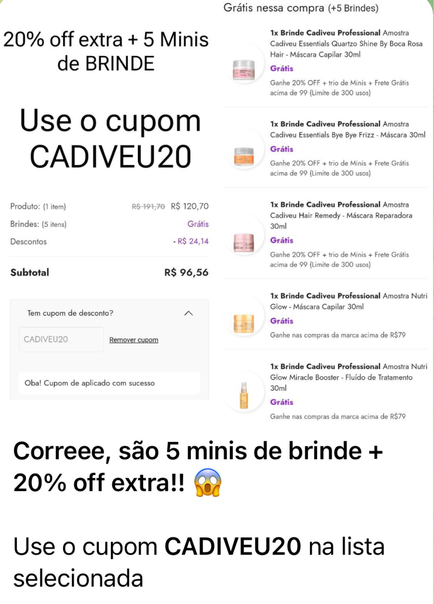 Produtos Cadiveu 
