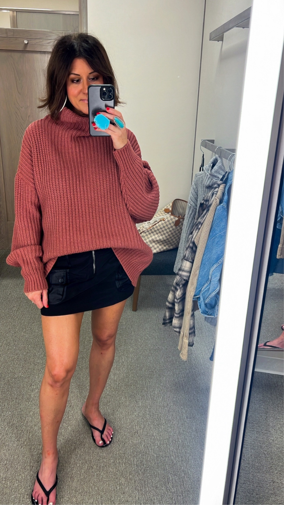 I ordered this in red online, and had to have this color (Marsala) when I saw it in store.  Oversized.  Wearing size small  

#LTKover40 #LTKfindsunder100 #LTKsalealert