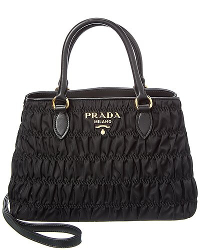 Logo Nylon & Leather Tote | Gilt & Gilt City