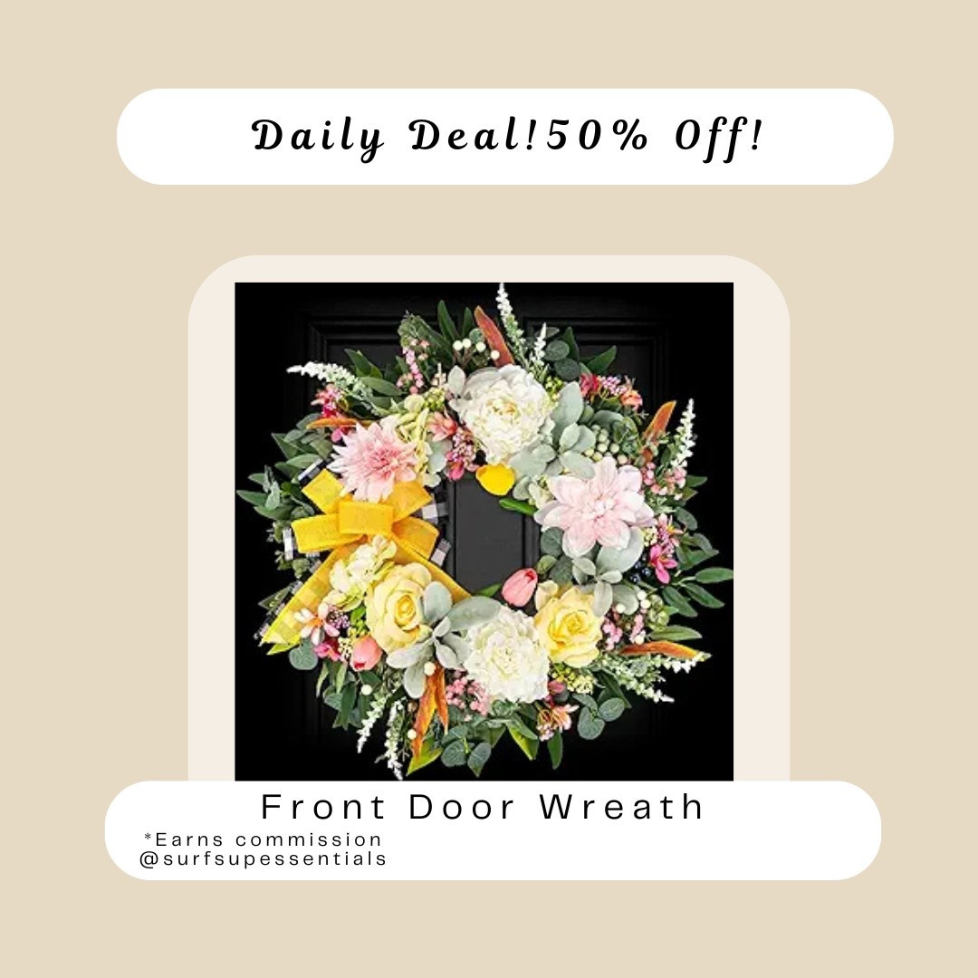 Great sale for you to add some beautiful spring/summer vibes to your front door💐 #summerdecor #springdecor #frontdoorwreath #doorwreath #sringdoorwreath #frontporch 

#LTKSaleAlert #LTKFindsUnder50 #LTKSeasonal