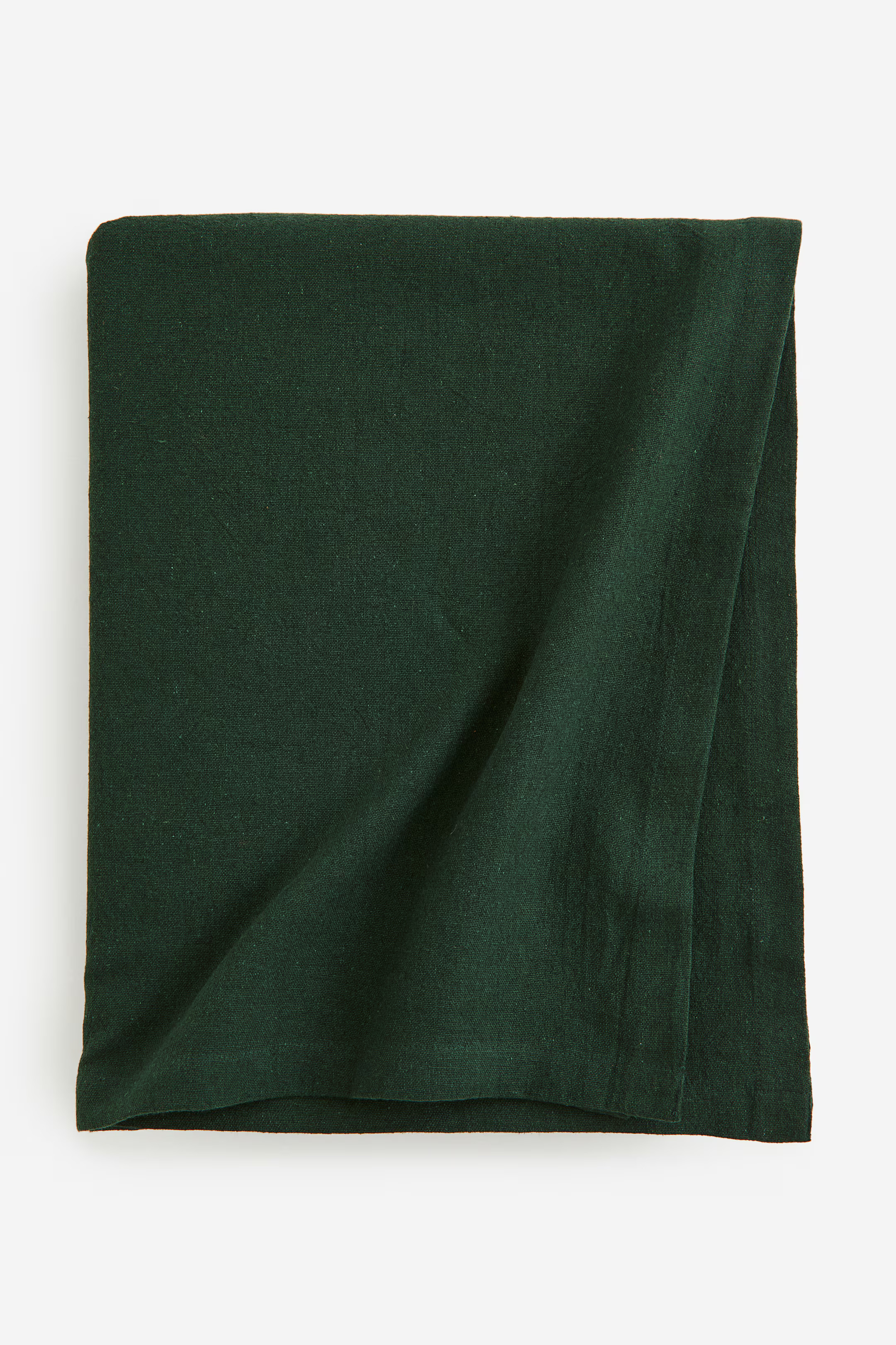 Linen-blend Tablecloth - Dark green - Home All | H&M US | H&M (US + CA)