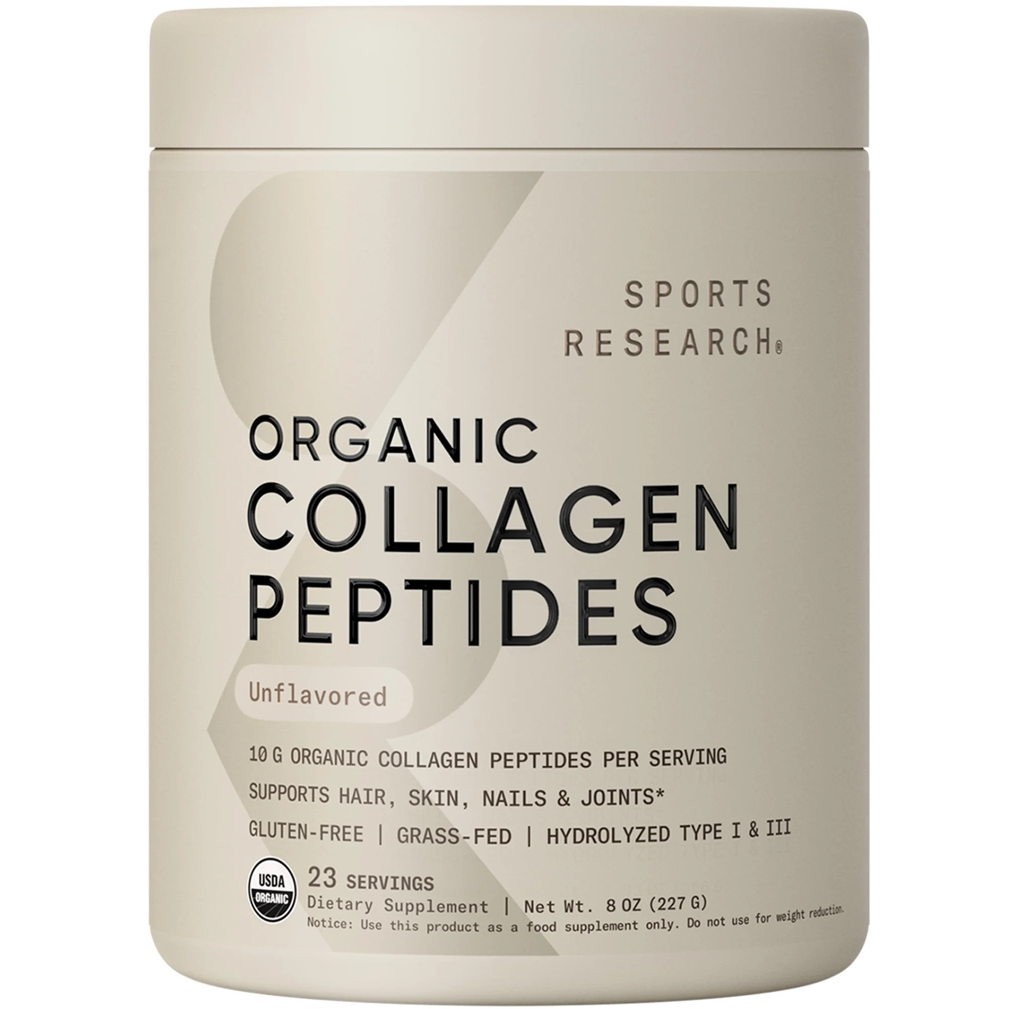Sports Research Collagen Peptides Powder for Skin, Nails and Joints, Unflavored, 8oz, 23 Servings | Walmart (US)