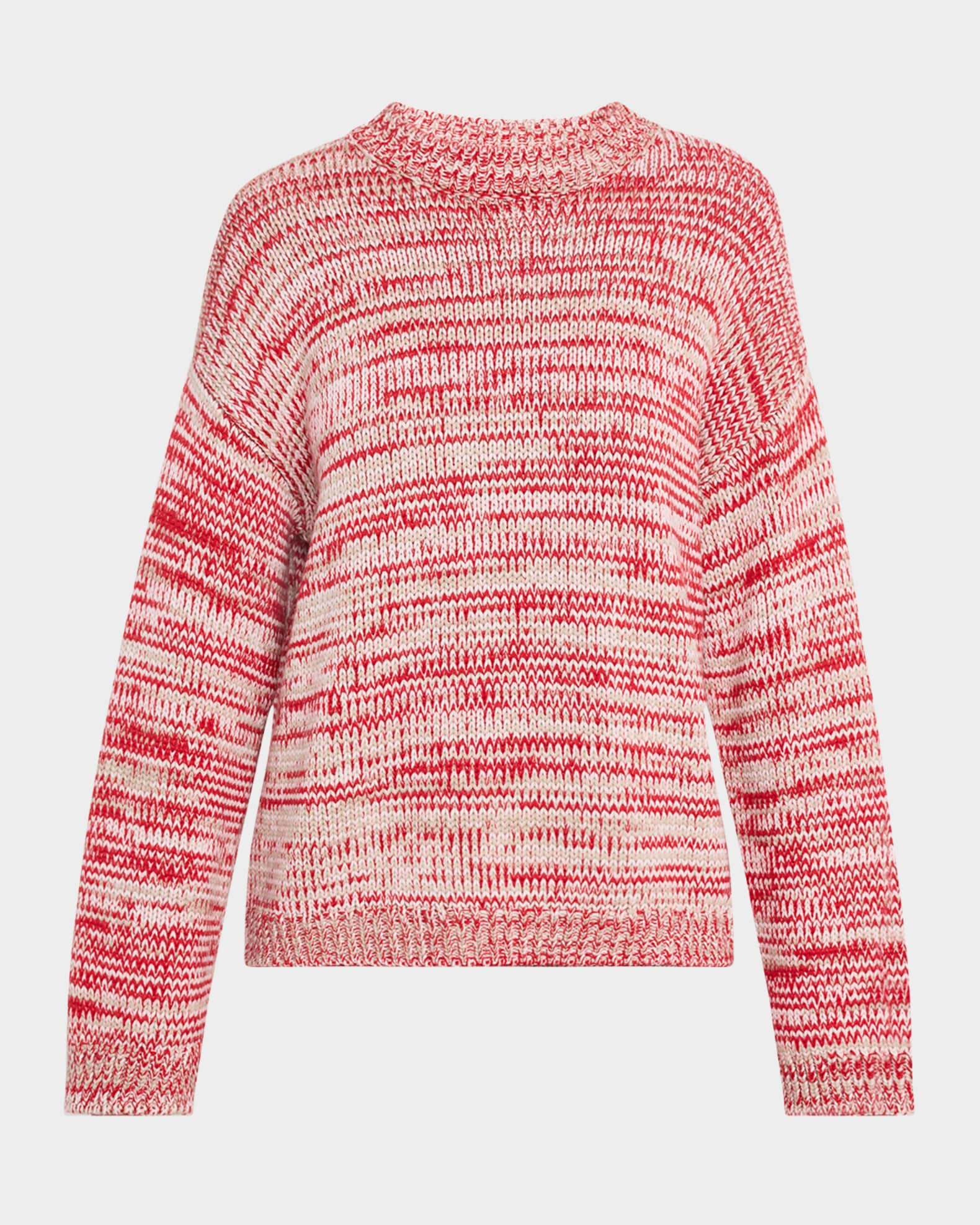 Oversized Crewneck Wool-Bend Sweater | Neiman Marcus