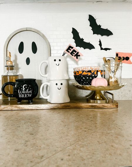 Halloween coffee bar set up 